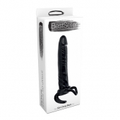 Чёрная насадка-фаллос для двойного проникновения INFLATABLE DILDO SLIM DONG  - 13,5 см. - Toyz4lovers - в Рязани купить с доставкой