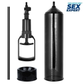 Черная вакуумная помпа с уплотнительной насадкой - Sex Expert - в Рязани купить с доставкой