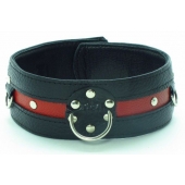 Черно-красный ошейник на пряжке - БДСМ Арсенал - купить с доставкой в Рязани