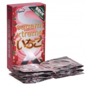 Презервативы Sagami Xtreme Strawberry c ароматом клубники - 10 шт. - Sagami - купить с доставкой в Рязани