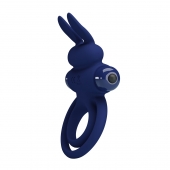 Синее эрекционное кольцо с вибростимуляцией клитора Powerful Ring - Baile - в Рязани купить с доставкой