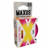 Ароматизированные презервативы Maxus Exotic Mix - 3 шт. - Maxus - купить с доставкой в Рязани