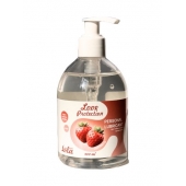 Лубрикант на водной снове Love Protection Strawberry с ароматом клубники - 300 мл. - Lola Games - купить с доставкой в Рязани