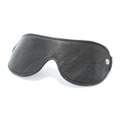 Черная кожаная маска на глаза - БДСМ Арсенал - купить с доставкой в Рязани