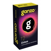 Презервативы анатомической формы с точечной и ребристой структурой Ganzo Extase - 12 шт. - Ganzo - купить с доставкой в Рязани