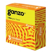 Ароматизированные презервативы Ganzo Juice - 3 шт. - Ganzo - купить с доставкой в Рязани