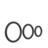 Набор из 3 чёрных колец различного диаметра - Baile - в Рязани купить с доставкой