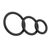 Набор из 3 чёрных колец различного диаметра - Baile - в Рязани купить с доставкой