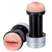 Двусторонний мастурбатор REALSTUFF 2 IN 1 HUMMER MOUTH   VAGINA - ротик и вагина - Dream Toys - в Рязани купить с доставкой