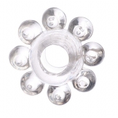 Прозрачное гелевое эрекционное кольцо-цветок - Toyfa Basic - в Рязани купить с доставкой