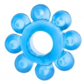 Голубая гелевая насадка-цветок - Toyfa Basic - в Рязани купить с доставкой