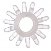 Прозрачное гелевое эрекционное кольцо с шипиками - Toyfa Basic - в Рязани купить с доставкой