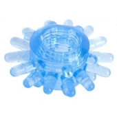 Голубая гелевая насадка с шипиками - Toyfa Basic - в Рязани купить с доставкой