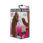 Коричневая насадка на пенис Wolftooth Sleeve - 13 см. - Baile - в Рязани купить с доставкой