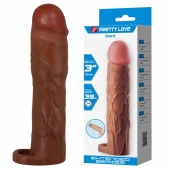 Коричневая насадка на пенис Gerd - 19,5 см. - Baile - в Рязани купить с доставкой