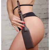 Коричневая кожаная шлепалка «Новичок» - 30 см. - Sitabella - купить с доставкой в Рязани