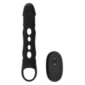 Черная насадка-удлинитель Vibrating Extender With Remote с вибрацией - Dream Toys - в Рязани купить с доставкой