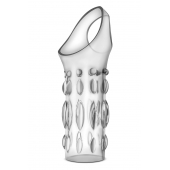 Прозрачная насадка на пенис Stretchy Studded Penis Sleeve Ring - Blush Novelties - в Рязани купить с доставкой