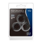 Набор из 3 черных эрекционных колец Black Small Penis Rings - Blush Novelties - в Рязани купить с доставкой