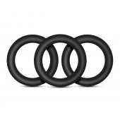 Набор из 3 черных эрекционных колец Black Small Penis Rings - Blush Novelties - в Рязани купить с доставкой