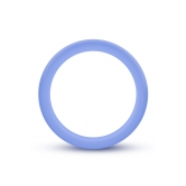 Голубое люминесцентное кольцо Silicone Glo Cock Ring - Blush Novelties - в Рязани купить с доставкой