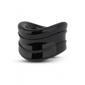 Черное эрекционное кольцо на мошонку Beef Ball Stretcher Snug - Blush Novelties - в Рязани купить с доставкой