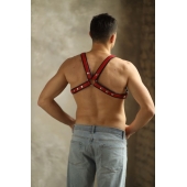 Черно-красная мужская портупея Black-Red - БДСМ Арсенал - купить с доставкой в Рязани