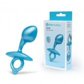 Голубая анальная пробка для массажа простаты Bulb Silicone Prostate Plug - 10,7 см. - b-Vibe - в Рязани купить с доставкой