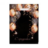 Пакет с вырубной ручкой и принтом в виде шариков (30х40 см) - Сима-Ленд - купить с доставкой в Рязани