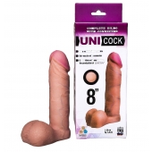 Фаллическая насадка для страпона UNICOCK 8  - 20 см. - LOVETOY (А-Полимер) - купить с доставкой в Рязани