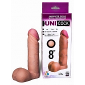 Фаллическая насадка для страпона UNICOCK 8  - 20 см. - LOVETOY (А-Полимер) - купить с доставкой в Рязани