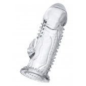 Прозрачная насадка на пенис с шипиками и коготком - 13,5 см. - A-toys - в Рязани купить с доставкой