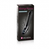 Вибратор с электростимуляцией Tickling Truman Black Edition - 27 см. - MyStim - купить с доставкой в Рязани