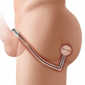 Кольцо на пенис с анальным стимулятором Stainless Steel Anal Hook   Cock Ring - BlueLine - в Рязани купить с доставкой