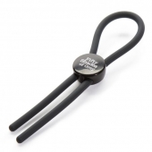 Тёмно-серое эрекционное кольцо с зажимом Again and Again Adjustable Cock Ring - Fifty Shades of Grey - в Рязани купить с доставкой