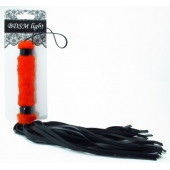 Нежная плеть с красным мехом BDSM Light - 43 см. - БДСМ Арсенал - купить с доставкой в Рязани