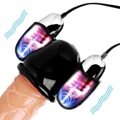 Черная стимулирующая насадка для головки полового члена Multi Speed Vibrating Penis Head Teaser - XR Brands - в Рязани купить с доставкой