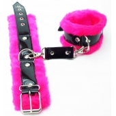Оковы на ноги с розовым мехом BDSM Light - БДСМ Арсенал - купить с доставкой в Рязани