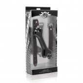 Черный кляп в форме косточки Hound Adjustable Dog Bone Gag - XR Brands - купить с доставкой в Рязани