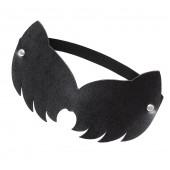 Черная закрытая кожаная маска с ушками кошки - Pecado - купить с доставкой в Рязани