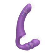 Фиолетовый безремневой страпон Straples Strap-On Dildo - Erokay - купить с доставкой в Рязани