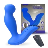 Синий вибромассажер простаты 3,5’’ Remote Control P-spot Massager - 12,5 см. - Erokay - в Рязани купить с доставкой