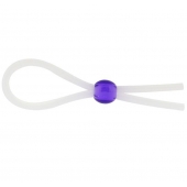 Прозрачное лассо с фиолетовой бусиной SILICONE COCK RING WITH BEAD LAVENDER - NMC - в Рязани купить с доставкой