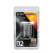 Прозрачная насадка на пенис с шишечками STAY HARD COCK SLEEVE 02 CLEAR - Blush Novelties - в Рязани купить с доставкой