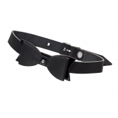 Черный кожаный чокер с бабочкой - Pecado - купить с доставкой в Рязани