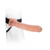 Фаллопротез телесного цвета Hollow Strap-On - 29 см. - Pipedream - купить с доставкой в Рязани