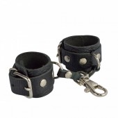 Черный кожаный брелок в виде наручников - Sitabella - купить с доставкой в Рязани