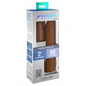 Коричневая насадка на член 2  Silicone X-tension - 20,3 см. - Pipedream - в Рязани купить с доставкой