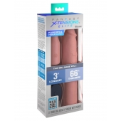 Телесная вибронасадка на член 3  Vibrating Mega X-tension with Remote - 22,9 см. - Pipedream - в Рязани купить с доставкой