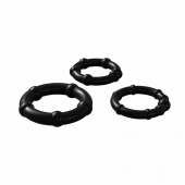 Набор из 3 черных эрекционных колец Babooom Ring Set - Adrien Lastic - в Рязани купить с доставкой